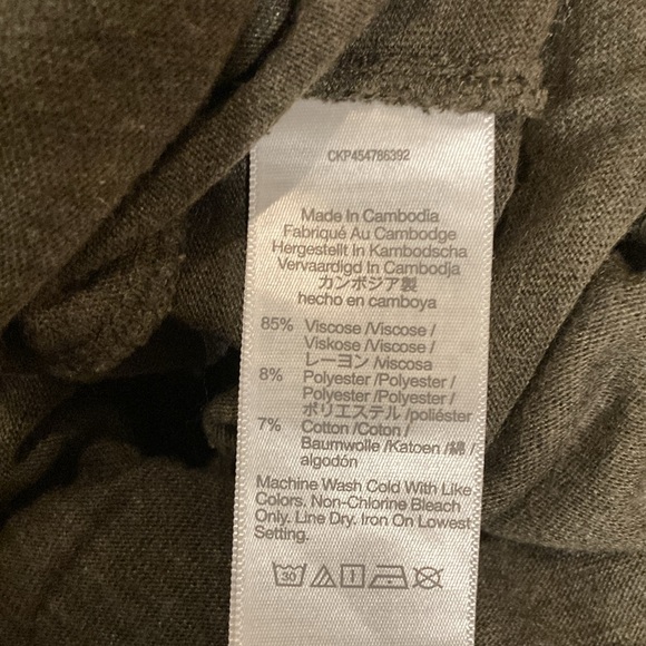 Madewell Olive Green B Neck T-Shirt Dress Size XS - Picture 3 of 7